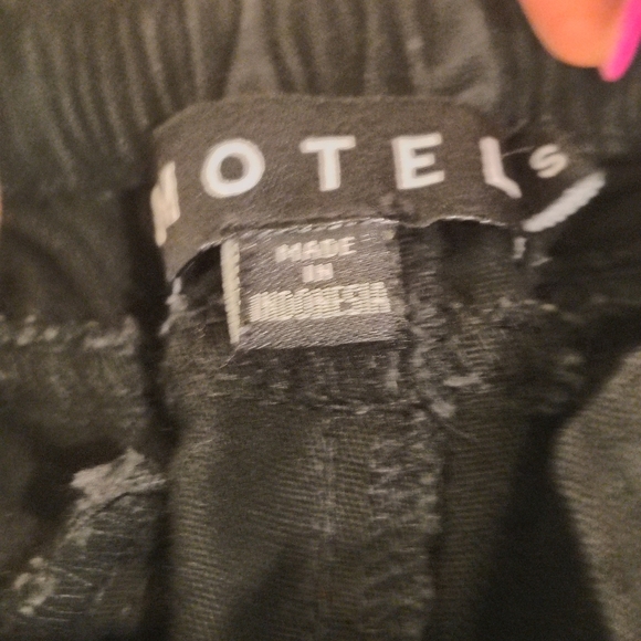 Motel Womens Small Hansa Cargo Trouser Black Utility Handmade 100% Cotton - Picture 5 of 11